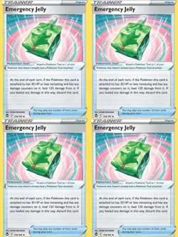 Pokemon Emergency Jelly 4x Playset Trainer Card 155/195 Silver Tempest NM - Image 1