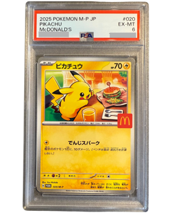 PSA 6 Pikachu 020/M-P McDonald's Happy Set Promo 2025 Pokemon Card Japanese - Image 1