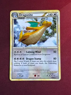 DRAGONITE 18/102 Triumphant HGSS RARE non-holo Pokemon TCG card NM+ CLEAN! - Image 1