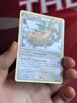 DRAGONITE 18/102 Triumphant HGSS RARE non-holo Pokemon TCG card NM+ CLEAN! - Image 2
