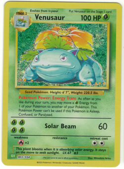 Venusaur 003/034 Holo NM Pokemon Card HQ Scan - Image 1