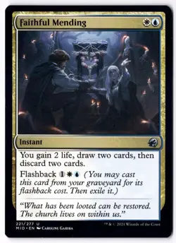 Faithful Mending MID 221 Magic: The Gathering UC NM - Image 1