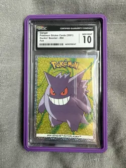 Gengar 94 Dunkin Boomer Graded CGG 10 Slab Pokemon Card Only 2 Pop At Grade - Image 1