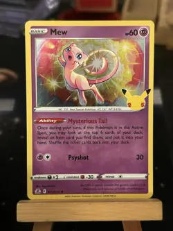 Mew # 011/025 Holo Rare 2021 Pokemon Card Celebrations 25th Anniversary NM 5 - Image 1
