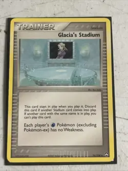 Pokemon EX Power Keepers Uncommon Card - Glacia's Stadium 76/108 - Image 1