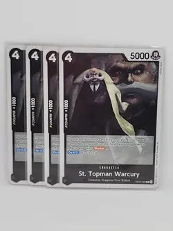 4x St. Topman Warcury OP13-089 R NM Carrying on His Will One Piece TCG English - Image 1