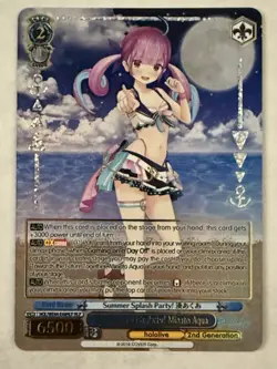 Summer Splash Party Minato Aqua Weiss Schwarz Hololive HOL/WE44-48HLP HLP - Image 1