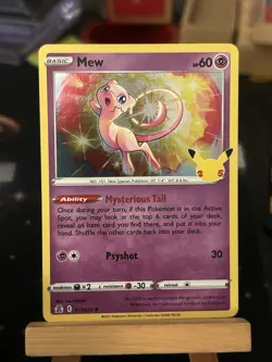 Mew # 011/025 Holo Rare 2021 Pokemon Card Celebrations 25th Anniversary NM 3 - Image 1