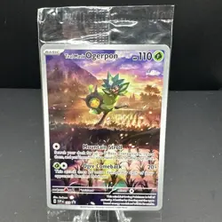 Teal Mask Ogerpon 123 Scarlet & Violet Black Star Promo Holo Sealed Pokemon Card - Image 1