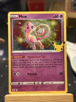 Mew # 011/025 Holo Rare 2021 Pokemon Card Celebrations 25th Anniversary NM 1 - Image 1