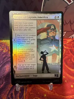 Origin of Captain America Marvel Magic the Gathering MTG Foil NM - Image 1