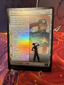 Origin of Captain America Marvel Magic the Gathering MTG Foil NM - Image 3