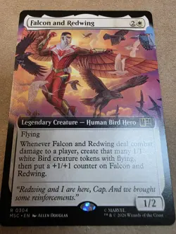 Falcon and Redwing - (Extended Art) Commander: Marvel Super Heroes Regular - Mtg - Image 1