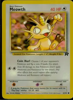 Pokemon TCG Team Rocket Meowth LP - Image 1