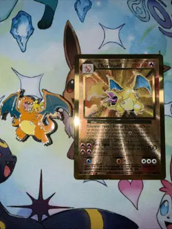 1 X POKEMON Gold Metal Charizard 25th Anniversary UPC PROMO - NM!! - Image 1