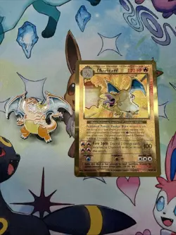 1 X POKEMON Gold Metal Charizard 25th Anniversary UPC PROMO - NM!! - Image 3