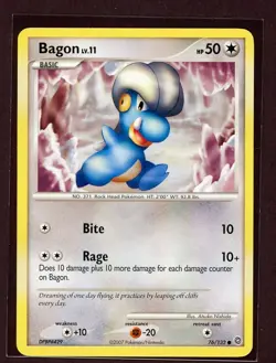 Bagon Non-Holo 2007 Pokemon Card 76/132 Secret Wonders Set NEAR MINT - Image 1