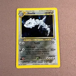 Steelix 15/111 Base Set Neo Genesis Holo Rare Pokemon Card English 2000 WOTC - Image 1