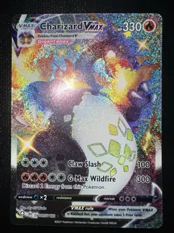 Pokemon TCG Charizard VMAX Shining Fates SV107/SV122 Full Art Holo Card PSA 10 - Image 4