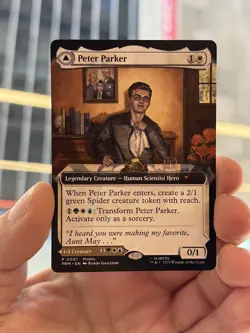 Peter Parker Amazing Spiderman MTG Disney World Exclusive Event Promo Rare Magic - Image 2