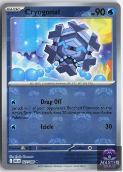 Cryogonal (Master Ball Pattern) 027/086 Uncommon Black Bolt Pokemon Near Mint - Image 1