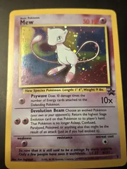 2000 MEW HOLO DOUBLE SWIRL POKEMON Black Star Promo #9 Nm UNIQUE!! - Image 2