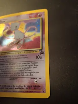 2000 MEW HOLO DOUBLE SWIRL POKEMON Black Star Promo #9 Nm UNIQUE!! - Image 3