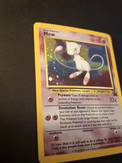2000 MEW HOLO DOUBLE SWIRL POKEMON Black Star Promo #9 Nm UNIQUE!! - Image 4