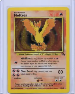 Pokemon Moltres 12/62 Fossil Holo LP - Image 1