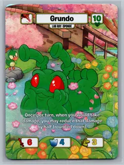 2024 Neopets TCG 25th Anniversary Lab Ray SPONGE Foil Insert Card - Grundo - Image 1
