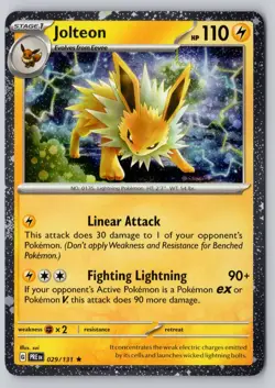 Jolteon (Cosmos Holo) 029/131 Rare Miscellaneous Cards & Products Holo Near Mint - Image 1