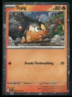 Tepig - (Cosmos Holo) Holo Common Miscellaneous Cards & Products 029/217 NM - Image 1