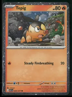Tepig - (Cosmos Holo) Holo Common Miscellaneous Cards & Products 029/217 NM - Image 1