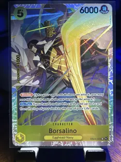 Bandai One Piece Card Game Borsalino EB04-058 SR Foil Egghead NM - Image 1