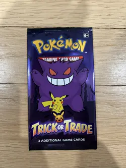 Pokemon TCG Trick or Trade Sealed Pack 3 Cards English Pikachu Gengar - Image 1