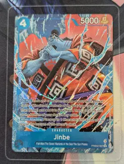 One Piece Card Game CCG Jinbe PRB02-007 Rare Alt Art Foil ENG 5000 Power - Image 2