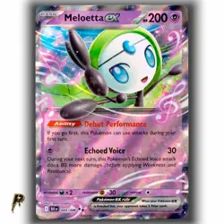 Pokemon Black Bolt Meloetta ex 044/086 Ultra Rare Holo Card NM - Image 1
