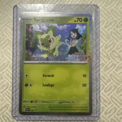 Sprigatito 191 Pokemon Horizons Stamped Foil Holo Promo Card - MINT - Image 1