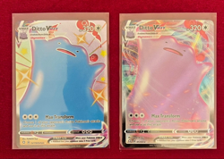 Pokemon TCG Card Lot of 2 Ditto VMAX SHINY & Ditto Vman Full Art Holo Rare M/NM - Image 1