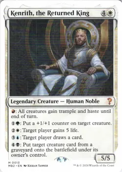 MTG Kenrith, the Returned King (White Border) (13) | NM | Mystery Booster 2 - Image 1