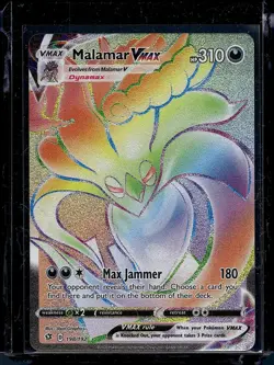 Malamar VMAX 198/192 Rebel Clash Secret Rare Rainbow NM Pokemon Card - Image 1
