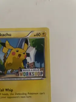 Pikachu Promo Card 20/108 Build a Bear Workshop Stamped MP, dents on back - Image 3