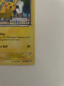 Pikachu Promo Card 20/108 Build a Bear Workshop Stamped MP, dents on back - Image 4