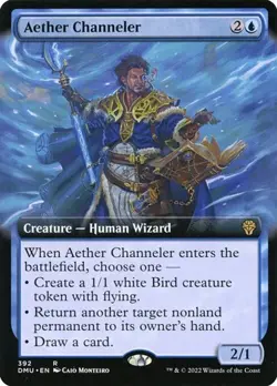 Aether Channeler - Foil Extended Art DMU LP MTG - Image 1