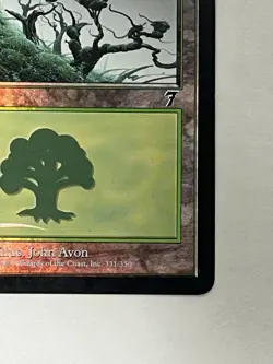MTG Magic the Gathering 7th Edition Forest 331/350 FOIL Vintage 2001 Wizards - Image 5