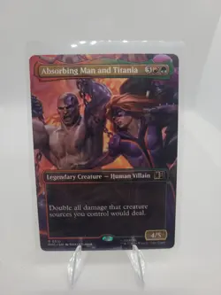 MTG Absorbing Man and Titania Commander: Marvel Super Heroes Borderless Rare - Image 1