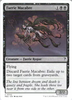 MTG Faerie Macabre (White Border) (42) | NM | Mystery Booster 2 (MB2) - Image 1