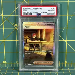2023 POKEMON SVI EN-SCARLET & VIOLET SPECIAL ILLUSTRATION RARE #252 PENNY PSA 10 - Image 1
