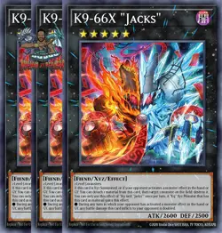 Yugioh! 3x K9-66X "Jacks" DOOD-EN047 Super Rare 1st Ed NM - Image 1