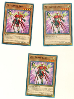 Set Of 3 ZS Armed Sage LIOV-EN002 Lightning Overdrive 1st Edition Yugioh Card - Image 1